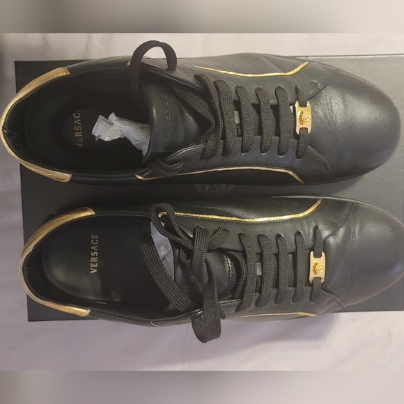 Mens Versace Vitello-Vitello Sneakers - Picture 4 of 8